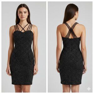 Vintage Wome´s Black 90s/Y2K style Bodycom Strech mini Dress Sz Small